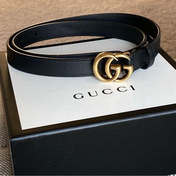 GUCCI Leather Belt with Double G Buckle MAKE ME AN OFFER main image 7